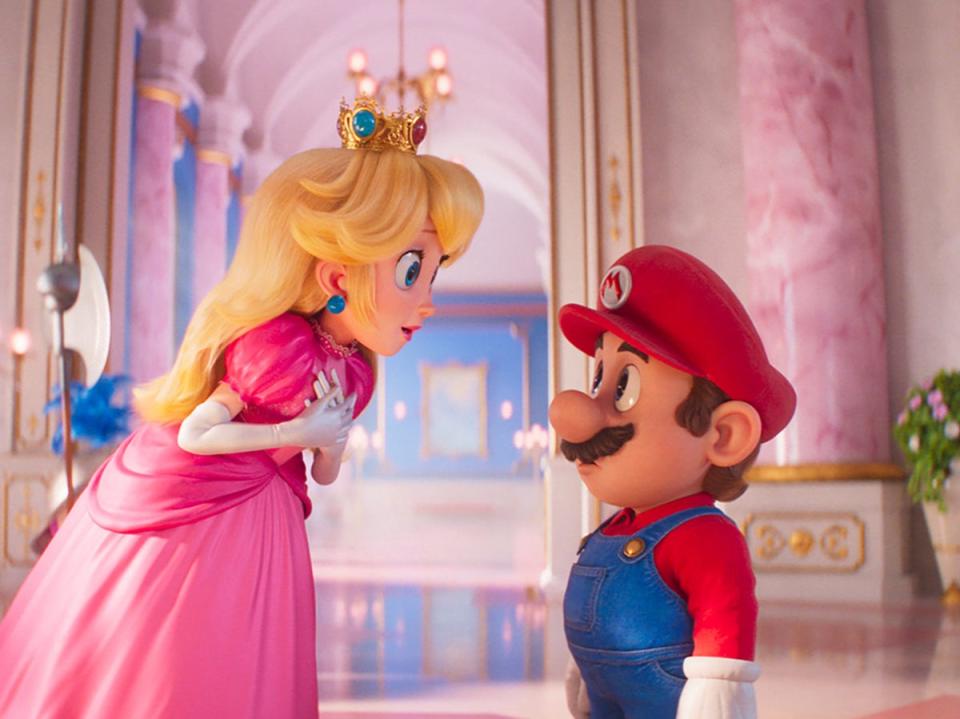 Peach (Anya Taylor-Joy) and Mario (Chris Pratt) in ‘The Super Mario Bros Movie' (Universal)
