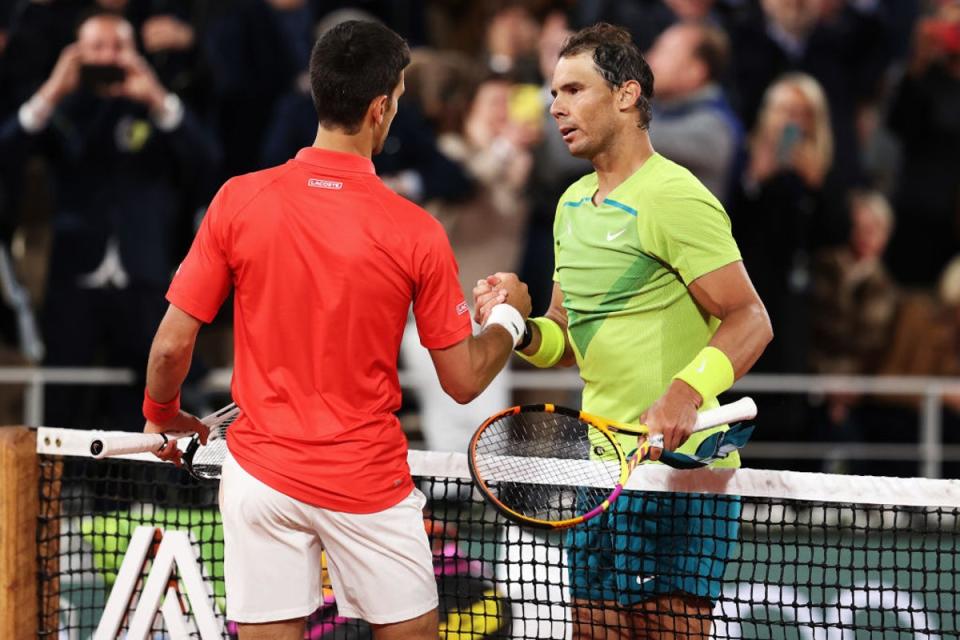 Nadal beat Djokovic in a four-set thriller in their ‘last dance’ at the 2022 French Open quarter-finals (Getty)