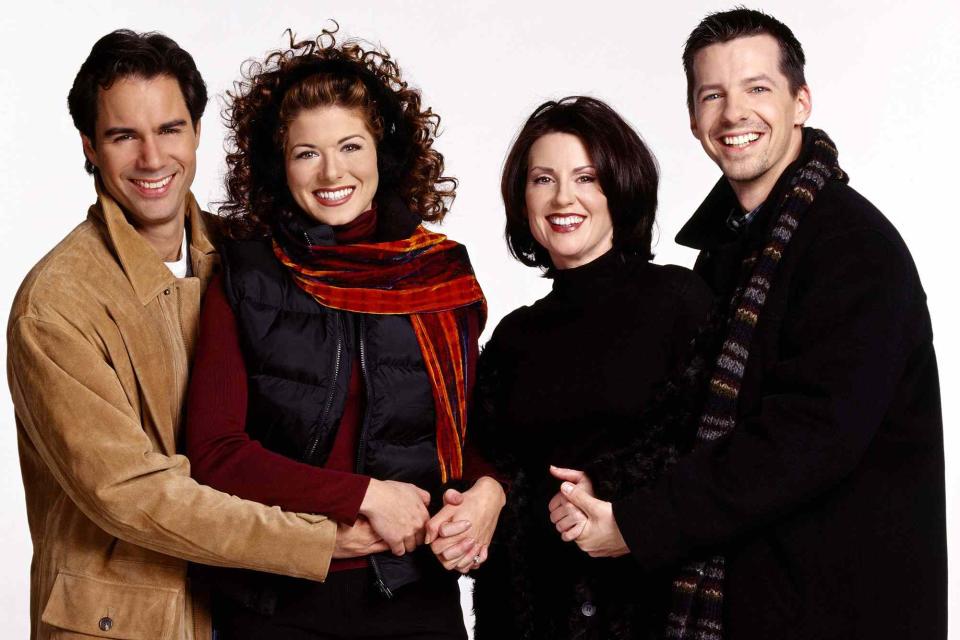 <p>Gary Null/NBCU Photo Bank/Getty</p> The cast of Will & Grace in 1998