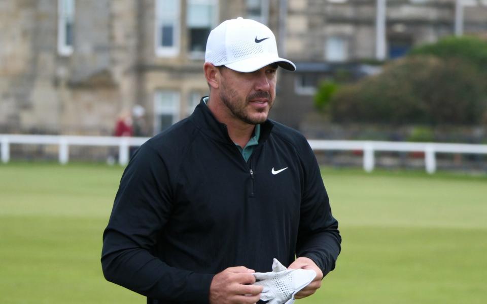 Brooks Koepka during a practice round at the Alfred Dunhill Links Championship at the Old Course, St Andrews this week