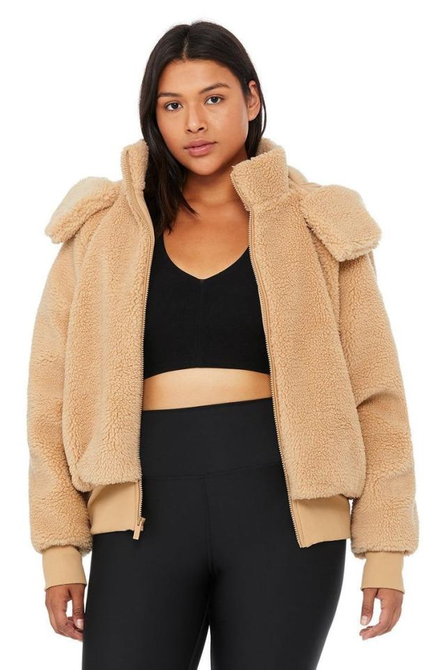 Foxy Sherpa Jacket - Camel  Women outerwear jacket, Sherpa jacket