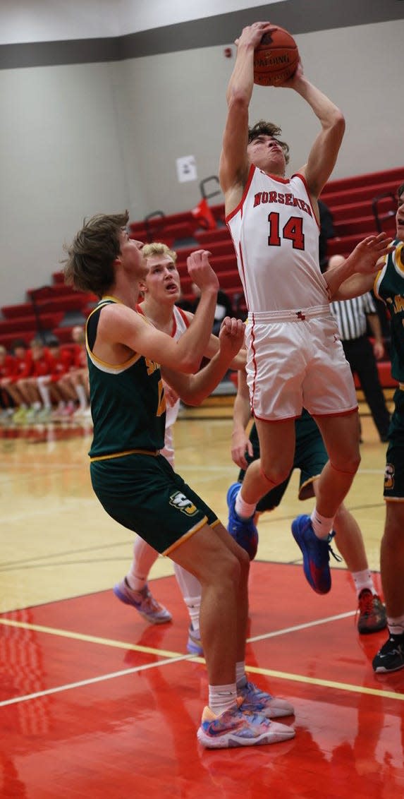Dillon Lettow had 9 points and three rebounds off the bench for Class 2A No. 3 Roland-Story during its 86-40 victory over Saydel Dec. 13 in Story City.