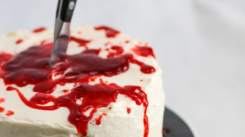 bleeding cake