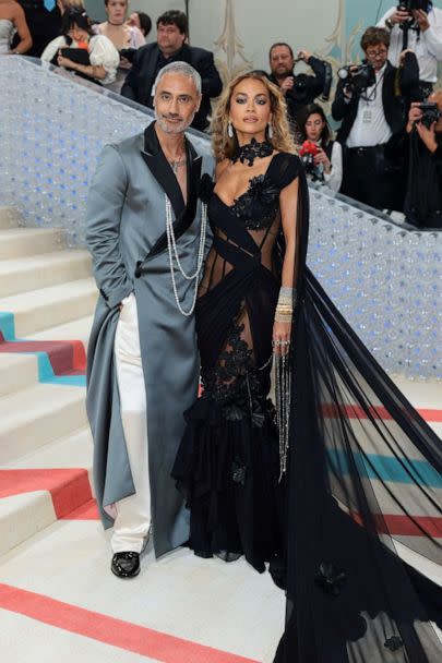 PHOTO: Taika Waititi and Rita Ora attend The 2023 Met Gala Celebrating 'Karl Lagerfeld: A Line Of Beauty' at The Metropolitan Museum of Art on May 01, 2023 in New York City. (Dimitrios Kambouris/Getty Images)