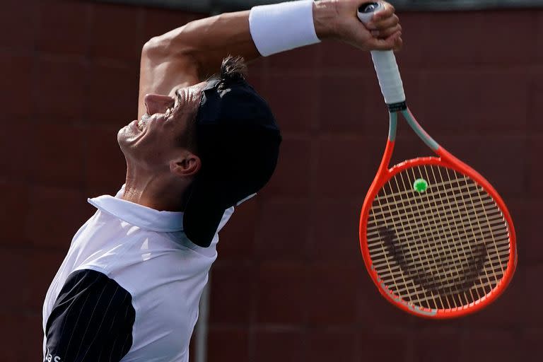 Coria, en su encuentro frente a Gael Monfils por la primera ronda del US Open