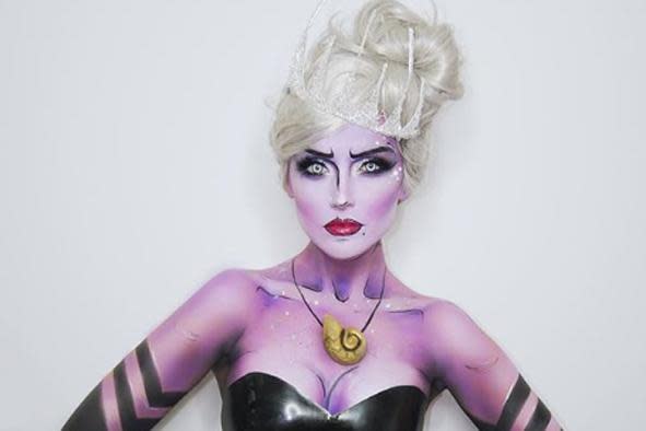 Unreal: The star looked stunning as the Disney villain: Perrie Edwards Instagram