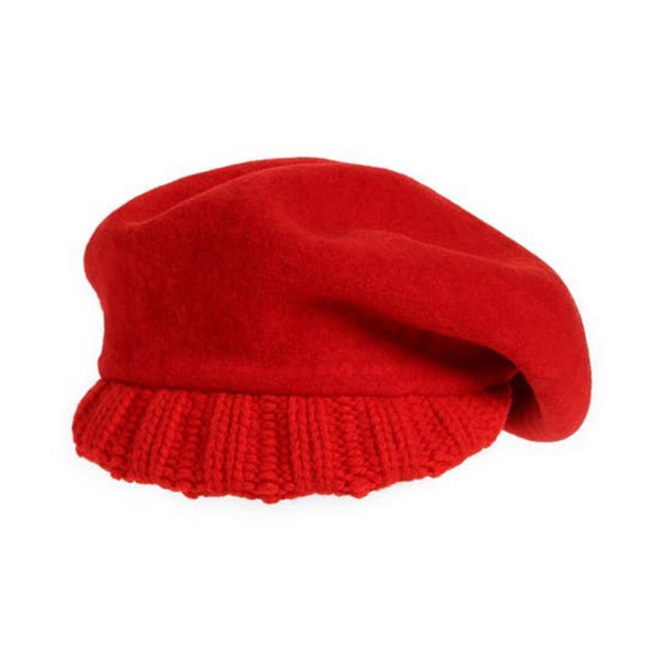 Hybrid Knit Brim Wool Blend Beret