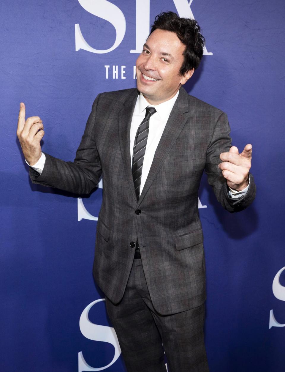 Jimmy Fallon attends the Broadway opening night of "Six" at the Brooks Atkinson Theatre, in New York "Six" Broadway Opening Night, New York, United States - 03 Oct 2021