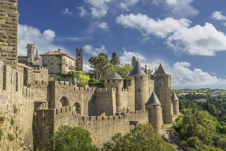 The medieval fortified city of Carcassonne.