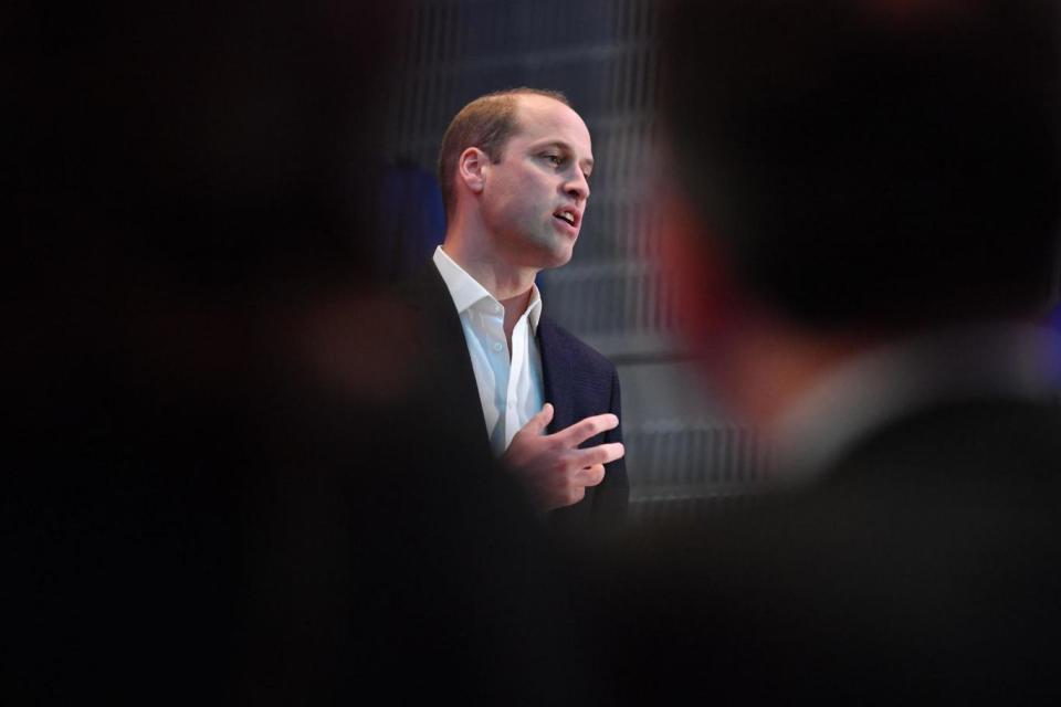 William made the speech at BBC Broadcasting House, in London (PA)