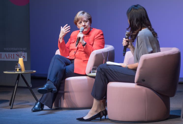 Merkel im Gespräch mit der Zeitschrift „Brigitte“. (Bild: dpa)