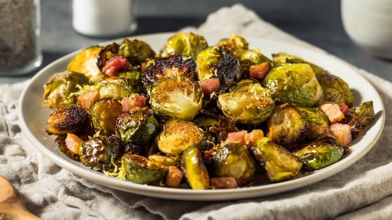 caramelized sprouts with bacon