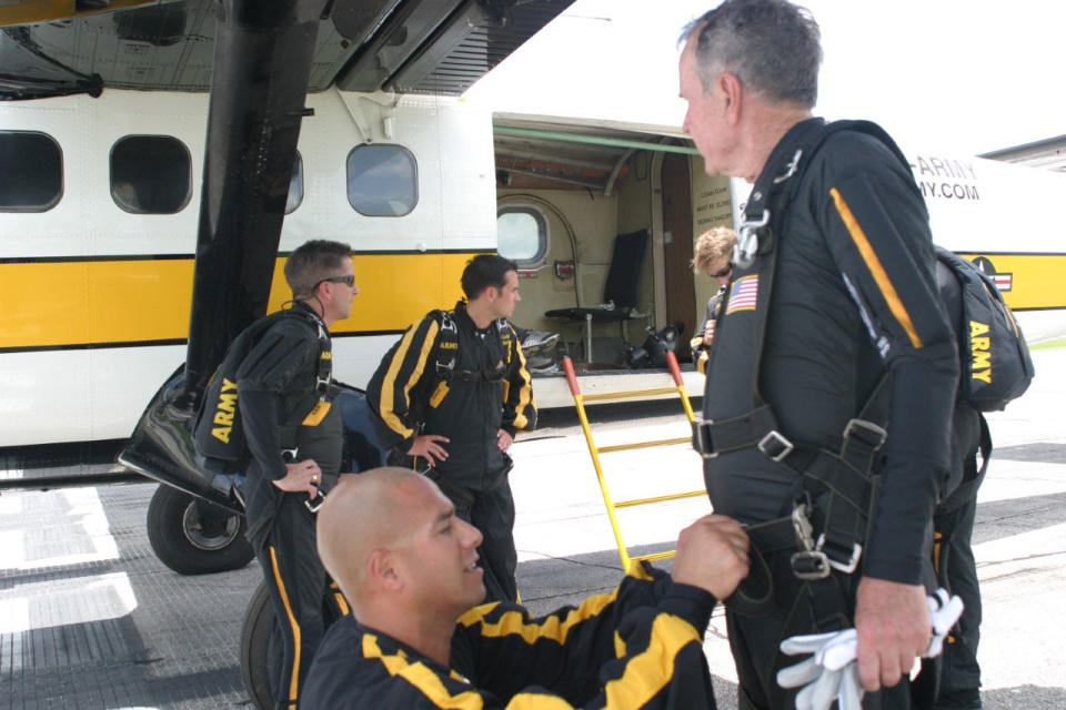 George H.W. Bush Skydive Punked Army Men in 2004