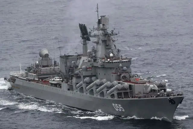 「光榮」級巡洋艦「瓦良格」號，也是俄太平洋艦隊水面力量的主力之一。   圖：翻攝自老高風雲