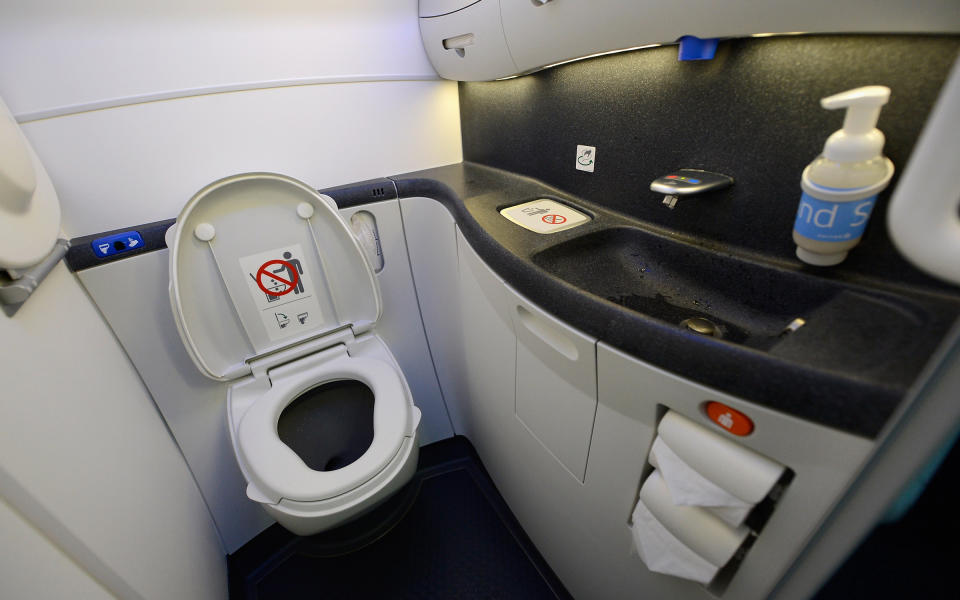 <p>The FAA banned smoking on planes years ago, but eagle-eyed passengers know that airplane lavatories still have ashtrays in them. <a rel="nofollow noopener" href="http://www.travelandleisure.com/articles/why-are-there-ashtrays-in-airplane-bathrooms" target="_blank" data-ylk="slk:As Business Insider reported,;elm:context_link;itc:0;sec:content-canvas" class="link ">As<em> Business Insider</em> reported,</a> the reason is that airlines—and the people who design planes—figure that despite the no-smoking policy and myriad no-smoking signs prominently posted on the plane, at some point a smoker will decide to light up a cigarette on the plane. The hope is that if someone violates the smoking policy, they will do so in the relatively confined space of the bathroom and dispose of the cigarette butt in a safe place—the ashtray, not a trash can where it could theoretically cause a fire. If you do smoke in the bathroom, expect a massive fine.</p>