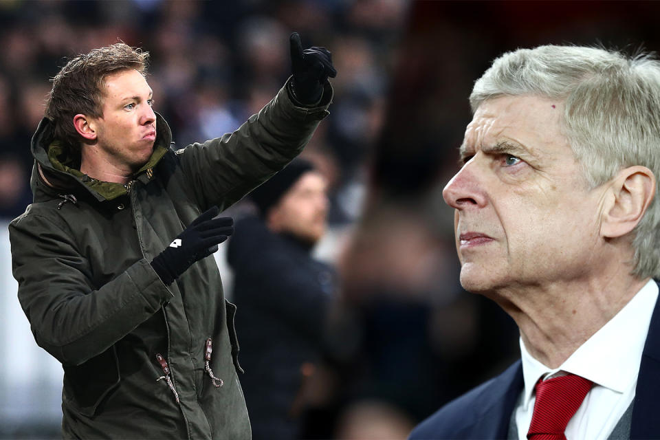 Transfer trouble: Arsene Wenger is facing an Arsenal mutiny and could be replaced by Julian Nagelsmann, according to reports