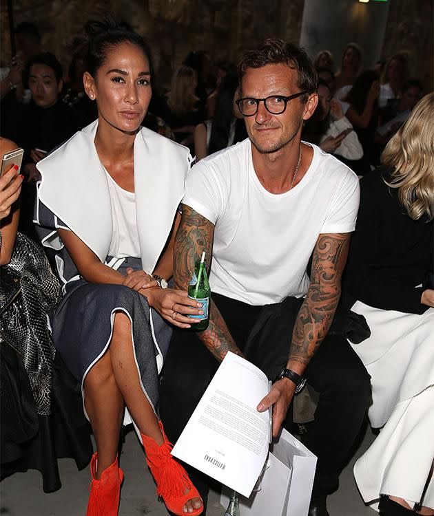 Lindy and Adam at the Toni Maticevski show. Photo: Getty