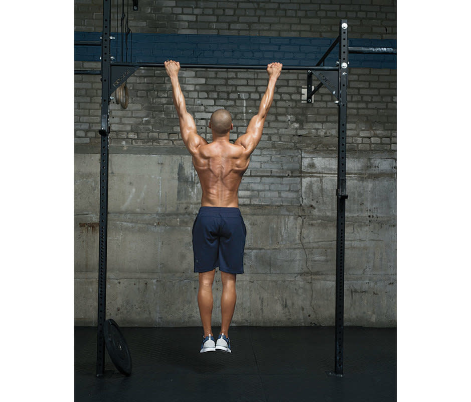 Dead hang position of eccentric pullup.<p>Dylan Coulter</p>