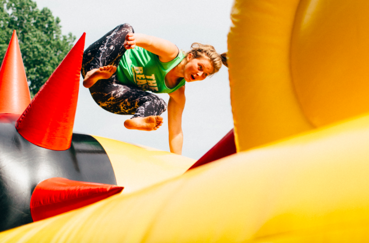 Adults will be able to take part on the world's biggest inflatable obstacle course (Supplied)