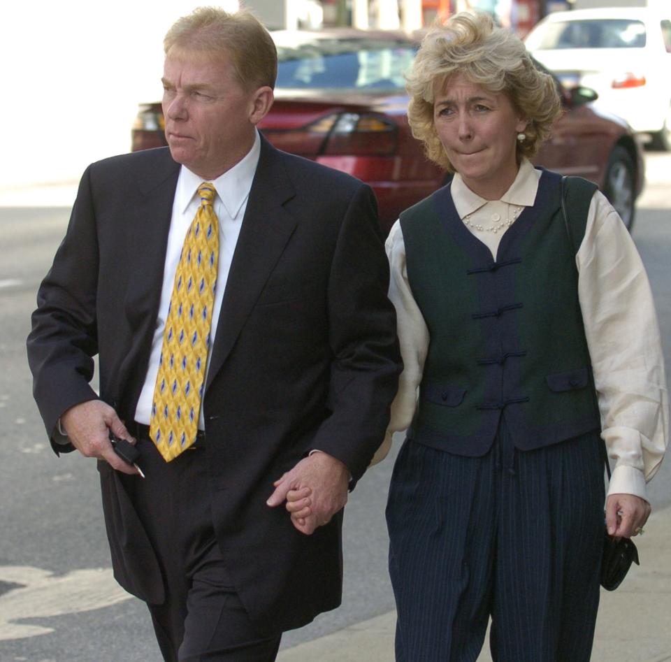 Skip and Nancy Prosser in 2004. Nancy is a University of Cincinnati emergency room nurse. The wife of the late Xavier and Wake Forest coach greeted the family of Wes Miller when he was introduced as UC's coach in 2021.