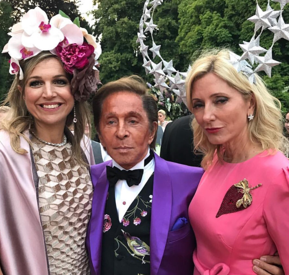 Legendary fashion designer Valentino Garavani spruced up for the occasion