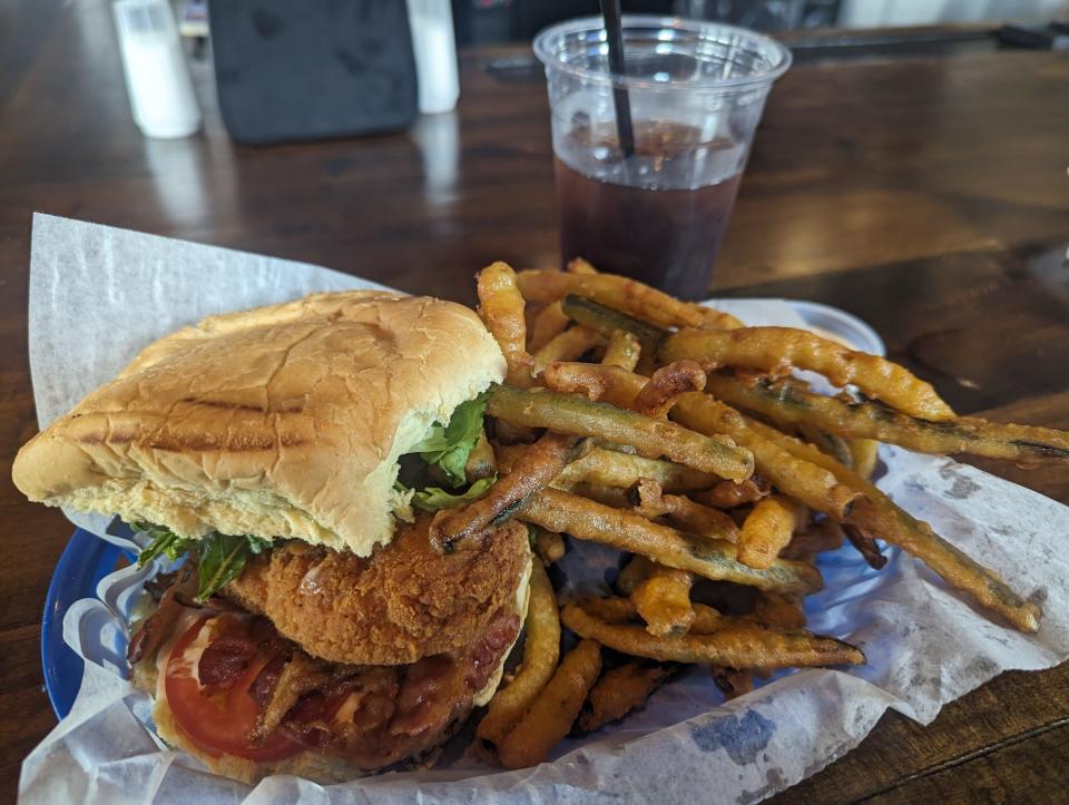 Clyde's Blue Collar Bistro chicken club is a gut-filling masterpiece of fine fried food.