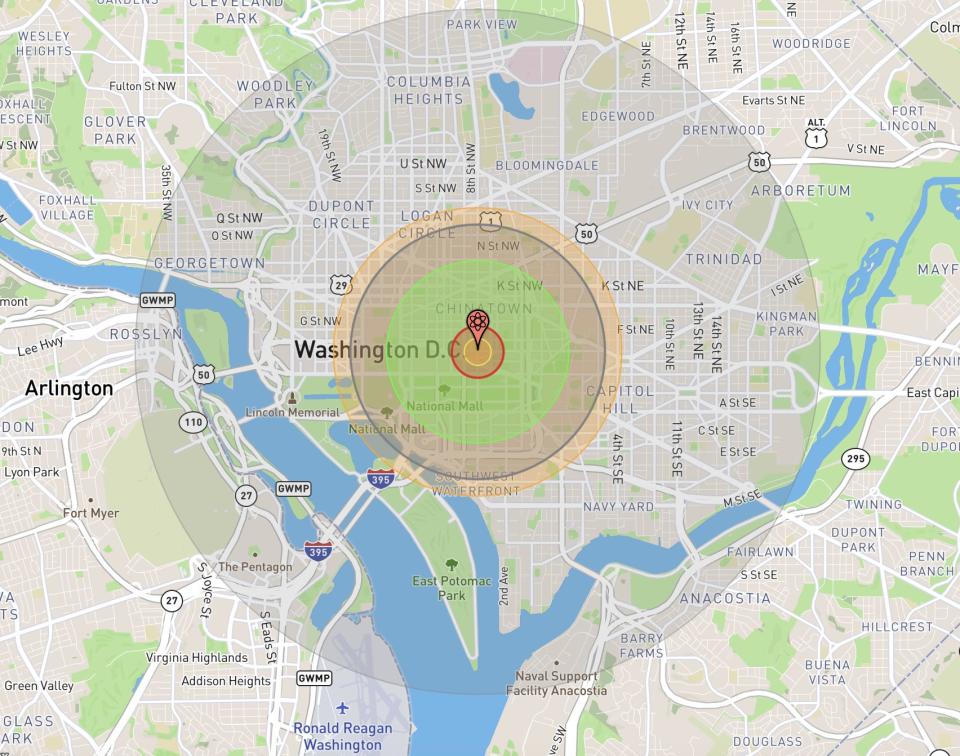 Washington DC nuclear attack
