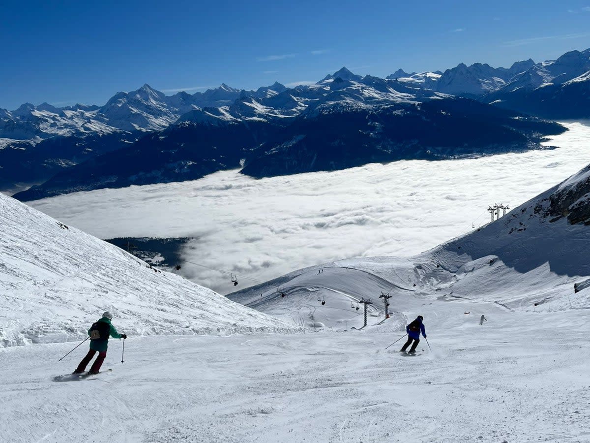 Anzere in the Swiss Alps can be reached by rail (Ed Hopkins)