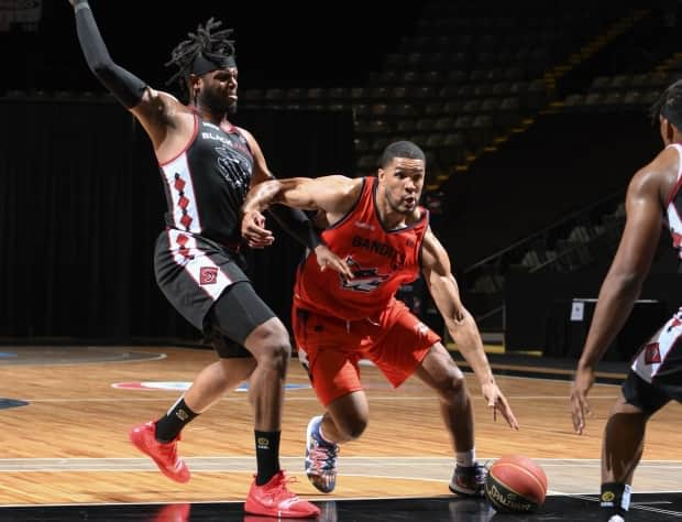 The Fraser Valley Bandits triumphed over the Guelph Nighthawks 92-71 at the Abbotsford Centre on Wednesday. With the victory, Fraser Valley extends their perfect record at home to five games. (CEBL - image credit)