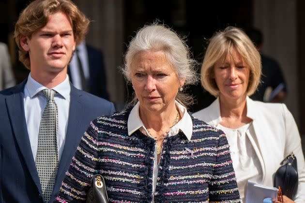 Pettifer, a former nanny to Prince William and Prince Harry, leaves the High Court in London on Thursday. (Photo: via Associated Press)