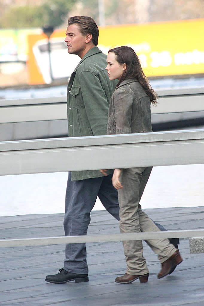 Spotted On Set October 2009 Leonardo DiCaprio Ellen Page