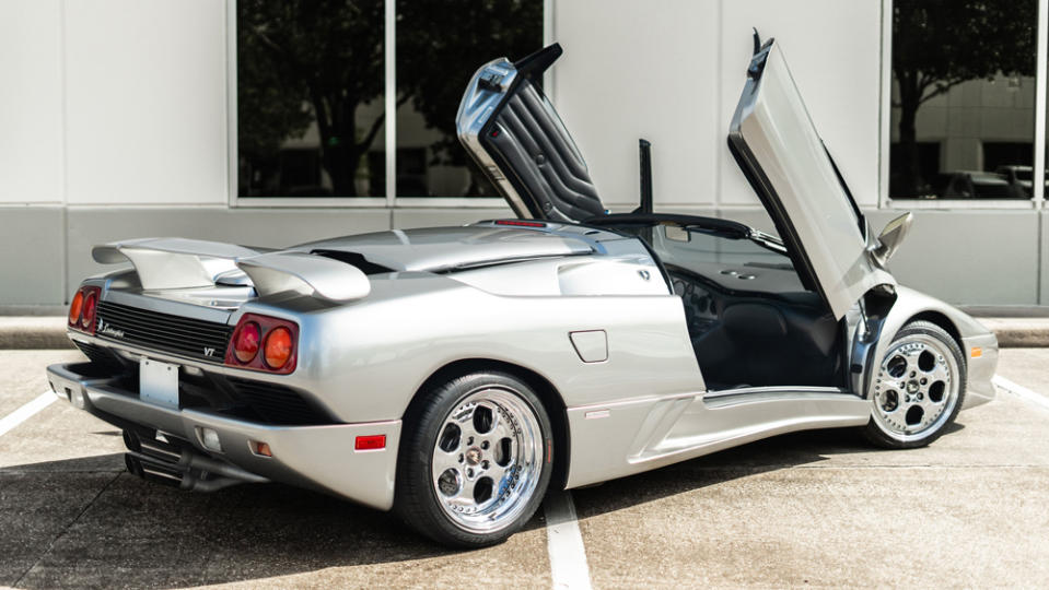 A 1999 Lamborghini Diablo VT Roadster.