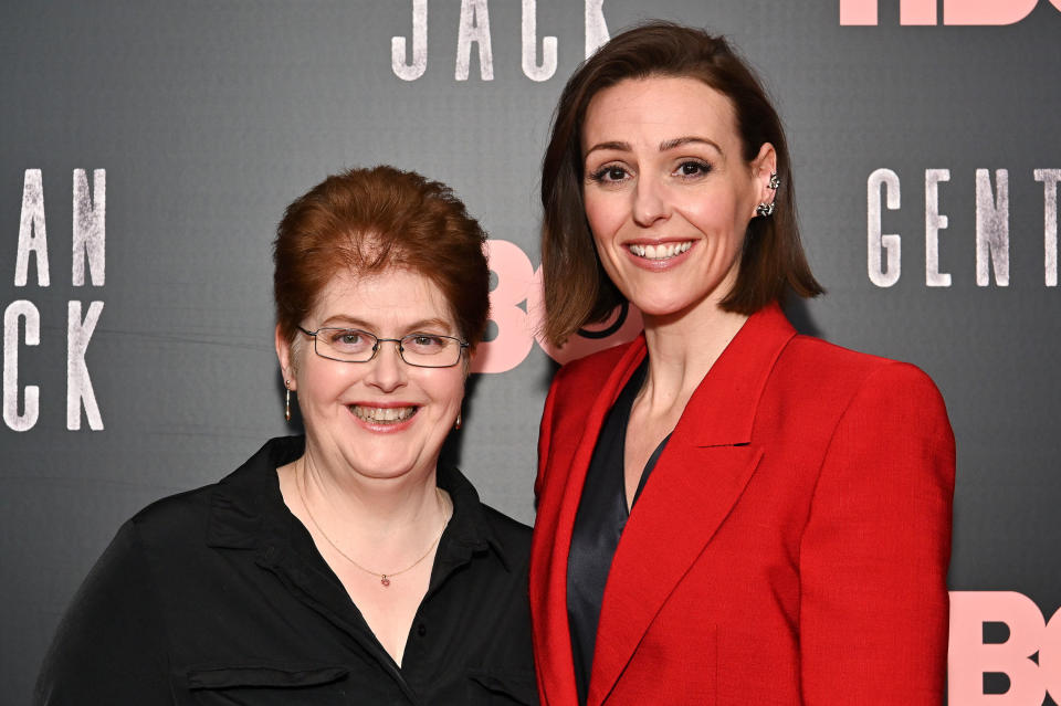 NEW YORK, NEW YORK - APRIL 17: Sally Wainwright (L) and Suranne Jones attend the 