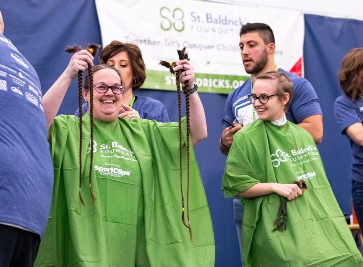 The local St. Baldrick's Foundation held its annual head-shaving fundraiser Sunday to generate revenue for research to find cures for childhood cancer. The event, held in the North Canton Racquet Club, marked the live return of the  project.