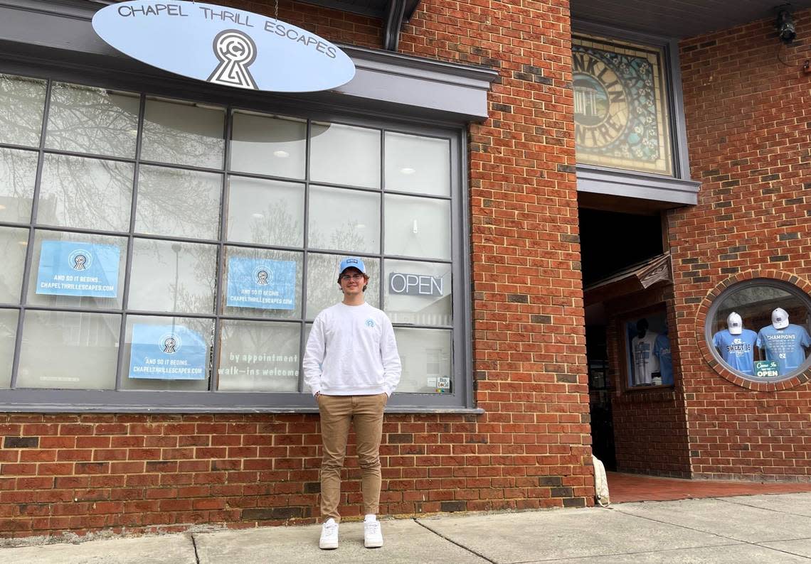 Chapel Thrill Escapes is located at 128 E. Franklin St., in the former Salon 135, which moved to Ram’s Plaza. Riley Harper, CEO of Chapel Thrill Escapes, said the nonprofit’s goal is to provide alcohol-free fun and support other student entrepreneurs.