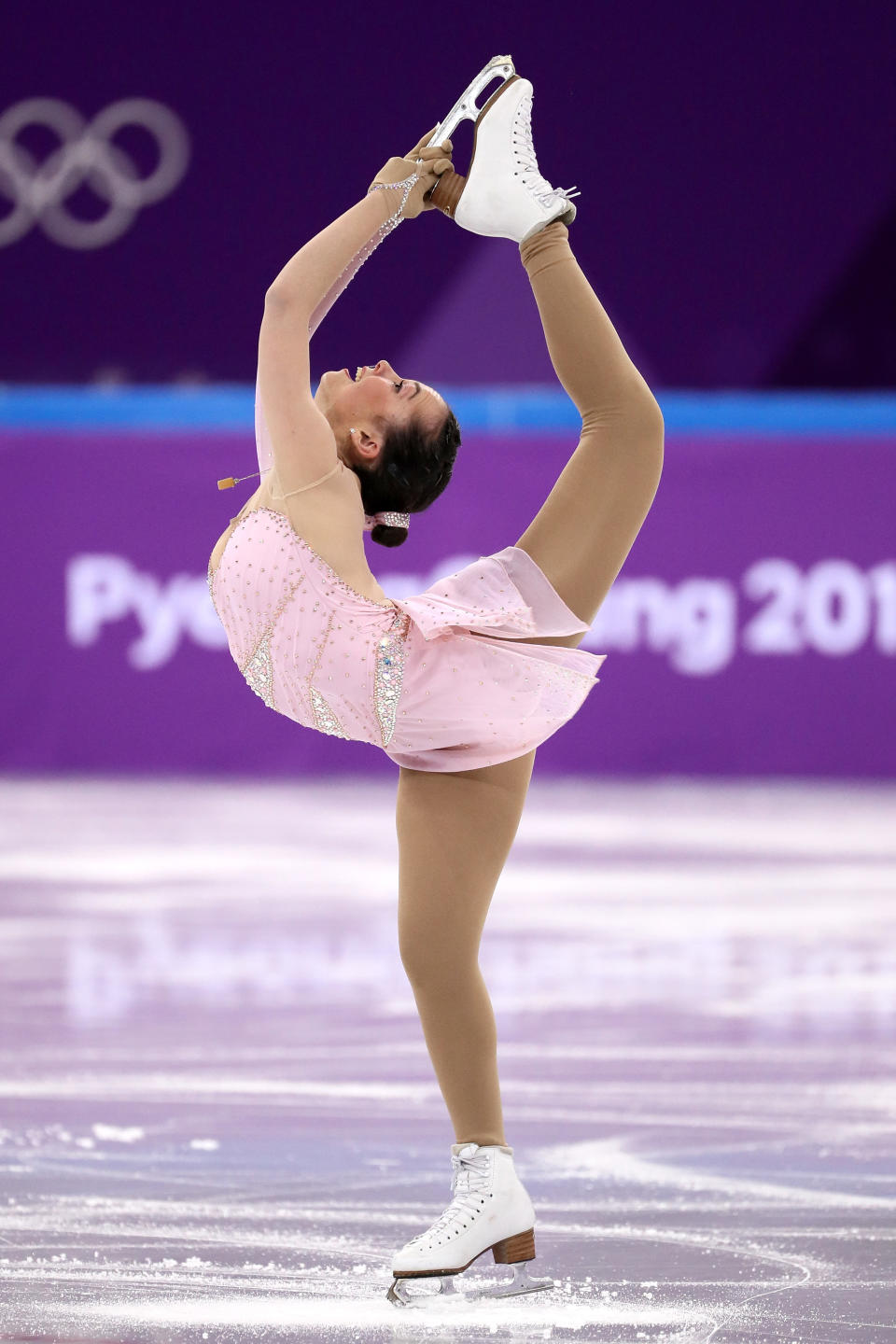 <p>Aimee Buchanan of Israel competes in the Figure Skating Team Event  Ladies Short Program on day two of the PyeongChang 2018 Winter Olympic Games at Gangneung Ice Arena on February 11, 2018 in Gangneung, South Korea. (Photo by Jamie Squire/Getty Images) </p>