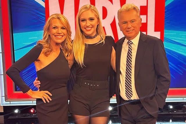 <p>Maggie Sajak/ Instagram</p> Maggie Sajak with her dad Pat and Vanna White