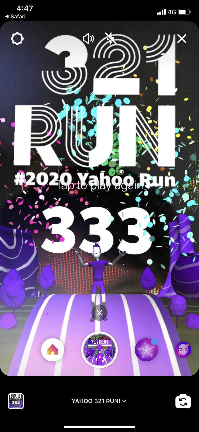 Yahoo AR Run. (PHOTO: Yahoo Lifestyle SEA)