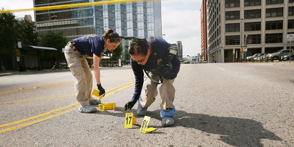 police FBI crime scene