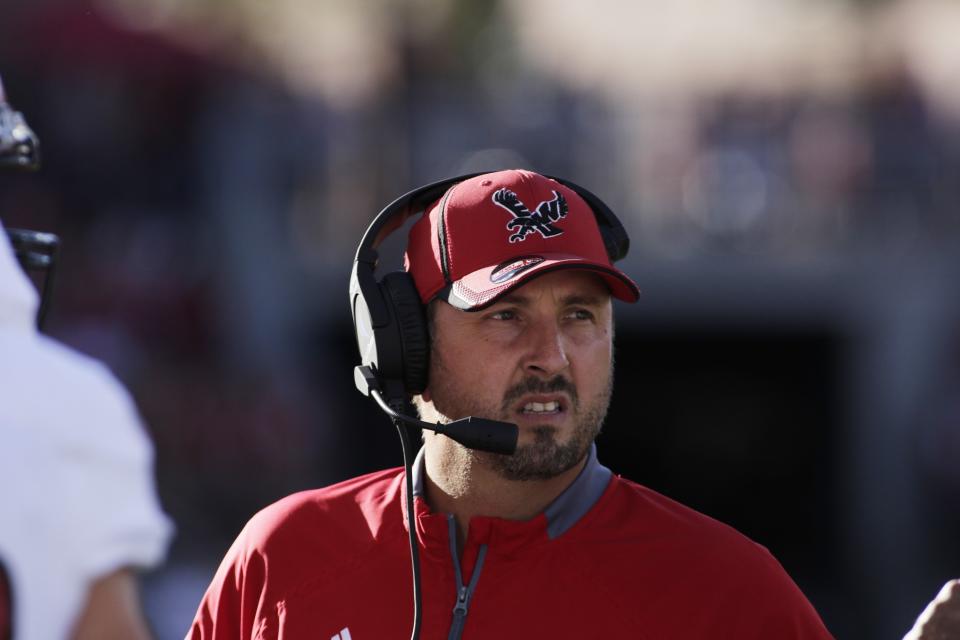 Beau Baldwin won five conference titles and a national championship at Eastern Washington. (AP Photo/Young Kwak)