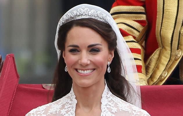 Kate did her own makeup at her wedding. Photo: Getty