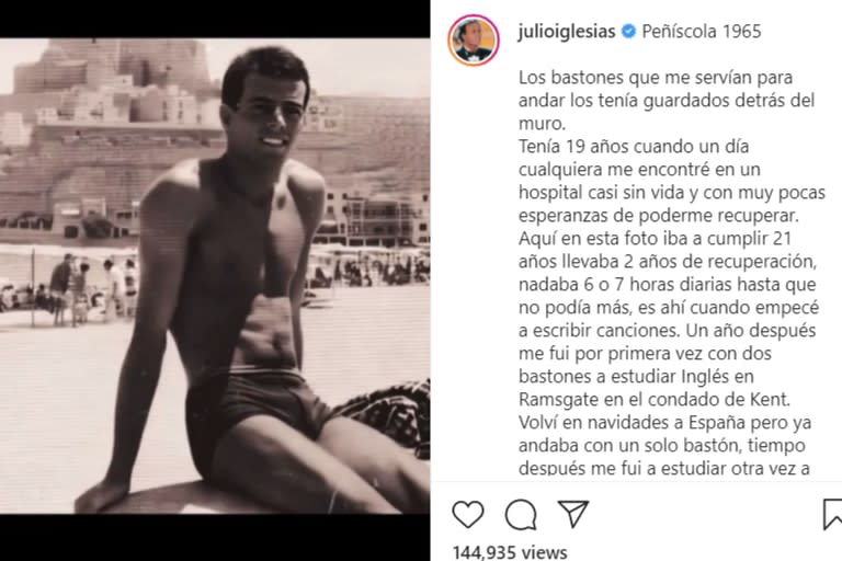 Julio Iglesias habló sobre su salud en las redes sociales para tratar de llevar calma a sus fanáticos