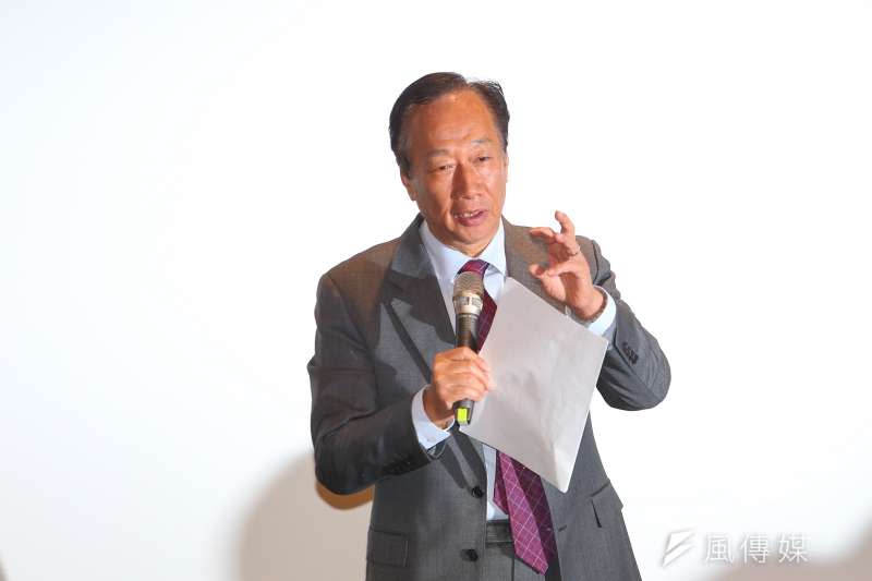 20200102-鴻海創辦人郭台銘2日出席第三屆鴻海獎學鯨頒獎典禮。（顏麟宇攝）