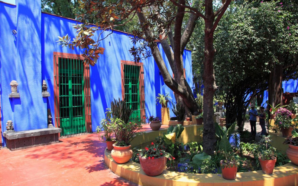 Frida Kahlo museum - Casa Azul, her former home, in Mexico City - www.alamy.com