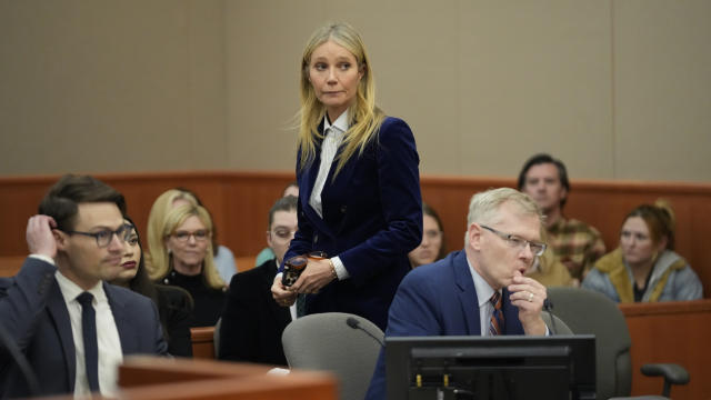 Gwyneth Paltrow walks out of the courtroom following the reading of the verdict Thursday, March 30, 2023, in Park City, Utah. Paltrow won her court battle over a 2016 ski collision at a posh Utah ski resort after a jury decided Thursday that the movie star wasn’t at fault for the crash. (AP Photo/Rick Bowmer, Pool)