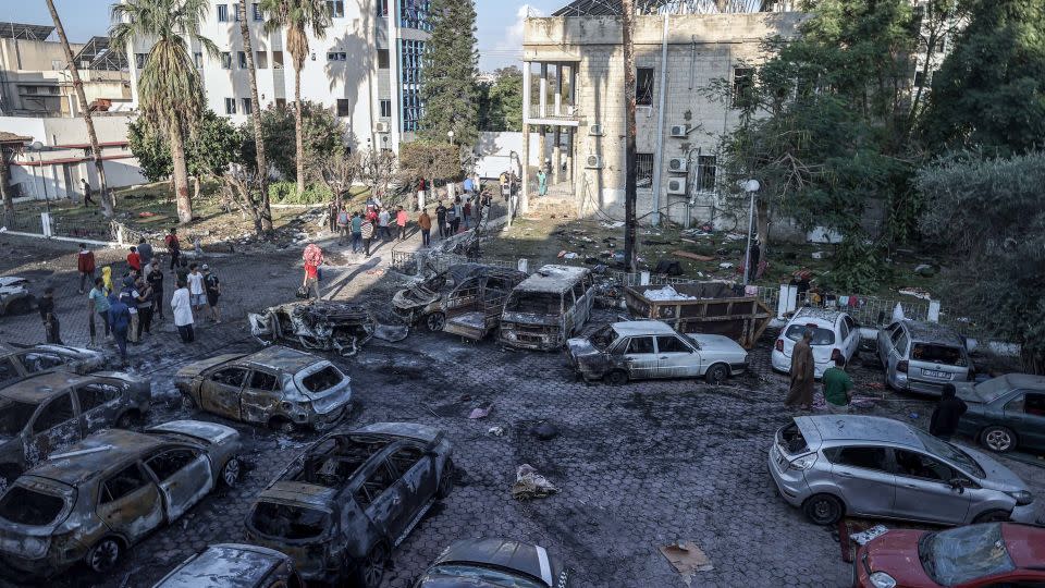 A view shows the aftermath of the deadly blast on Wednesday. - Ali Jadallah/Anadolu/Getty Images