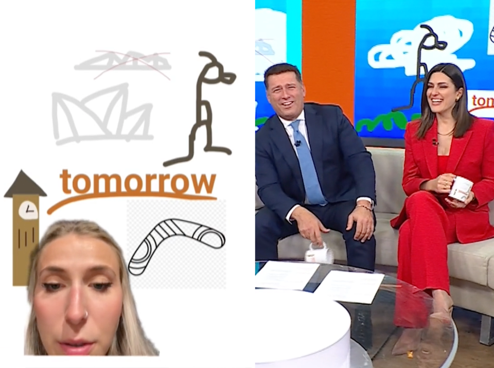 Today's new logo / Today hosts Karl Stefanovic and Sarah Abo.