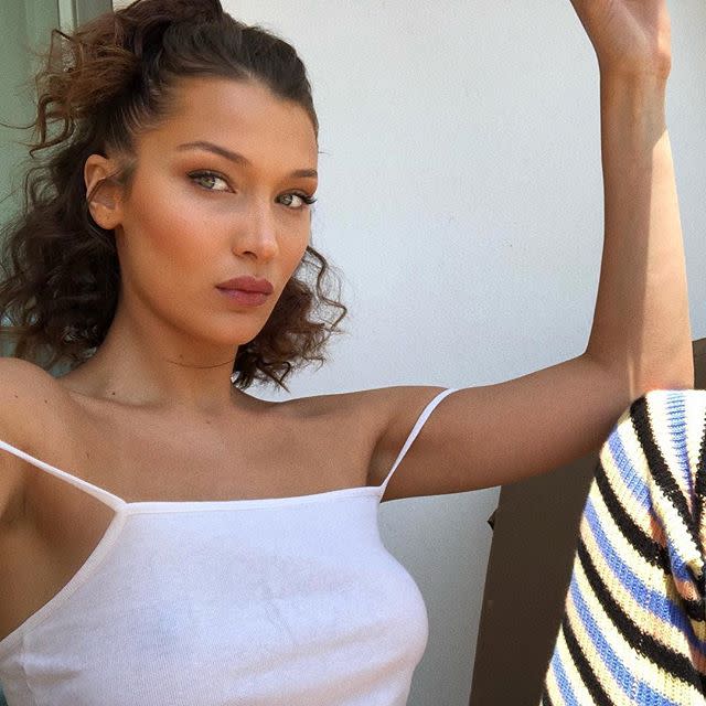 11) Bella Hadid's Wavy Half-Up Hairstyle