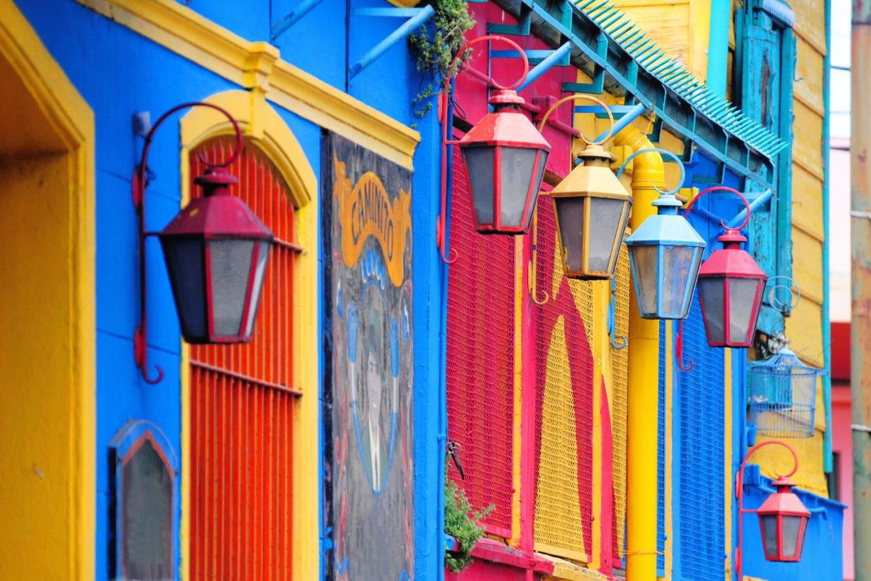 Colorful Wall in Buenos Aires, Argentina