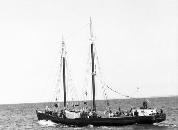 The L.A. Dunton was bought by G&A Buffett of Grand Bank in 1934. Soon after arriving in Newfoundland, changes were made to the schooner, including reducing the amount of sail it carried and building a pilot house over the steering wheel.